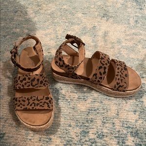 Cheetah platform shoes